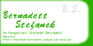 bernadett stefanek business card